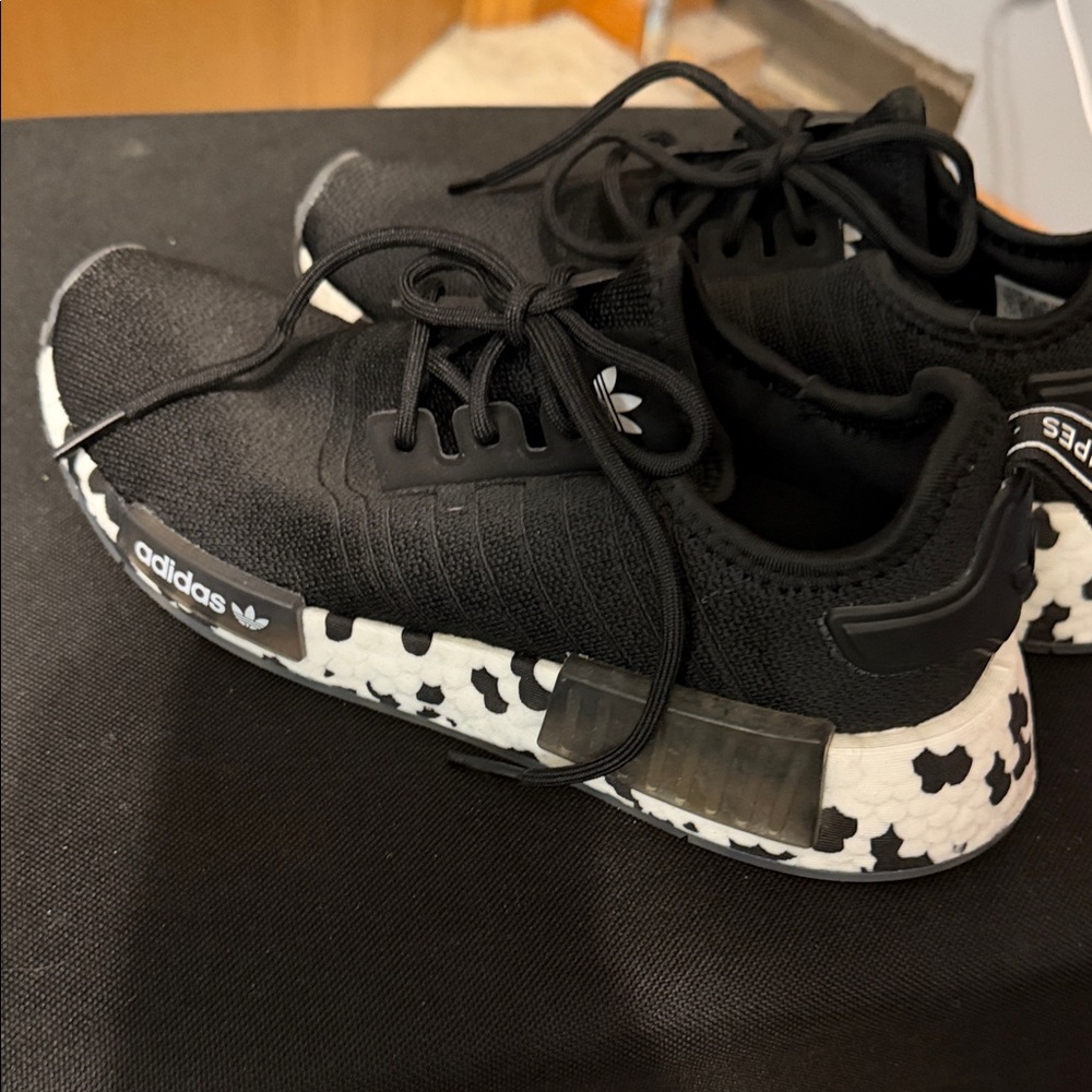 Adidas Black and White Athletic Shoes